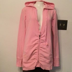 Zip Hoodie with Ruching